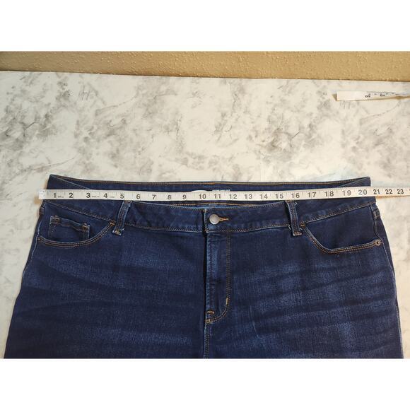 Old Navy Womens Blue Secret Slim Pockets High Rise Kicker Boot-Cut Jeans Size 22 - Picture 5 of 7